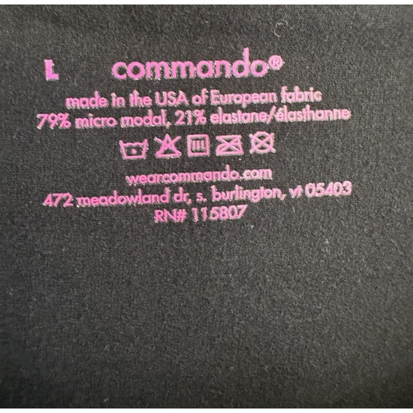 Commando Women's Sz Large Whisper Weight Tank Top Sleeveless Black Crop - Picture 2 of 3